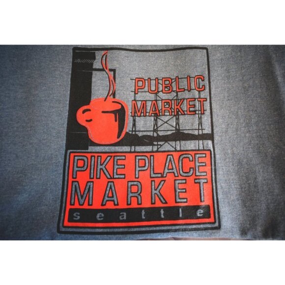 Pike Place Market Seattle Public Market Graphic T-Shirt - Picture 1 of 7